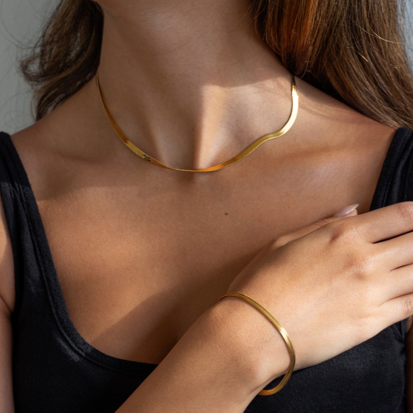 Flat Snake Chain Set