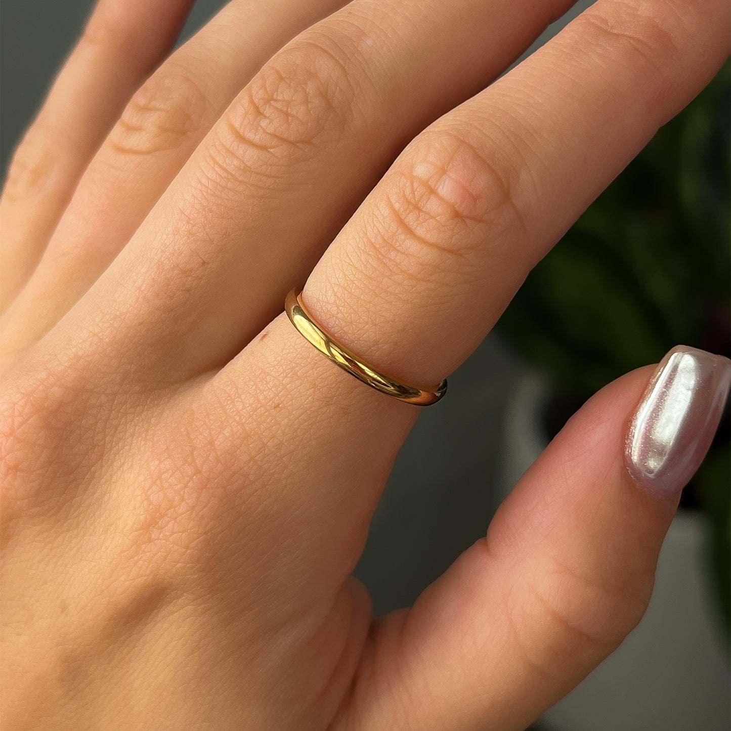 Thin Stackable Band Ring