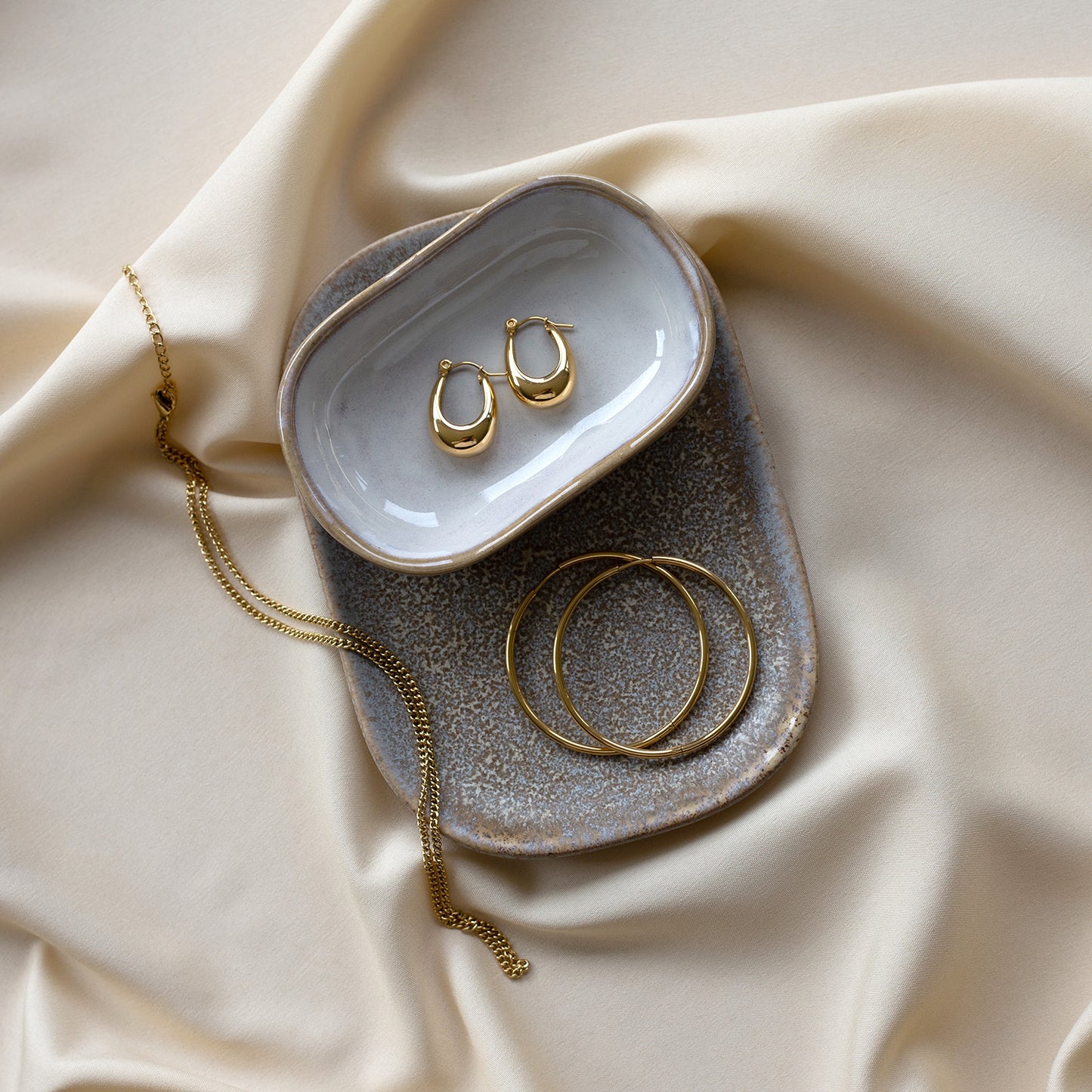 Large Thin Plain Hoops