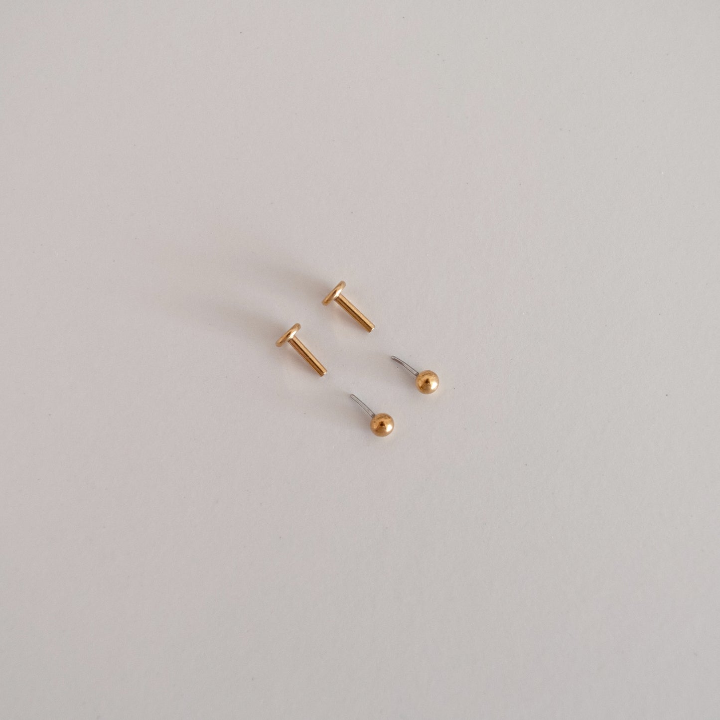 Flat Back Ball Stud Earrings