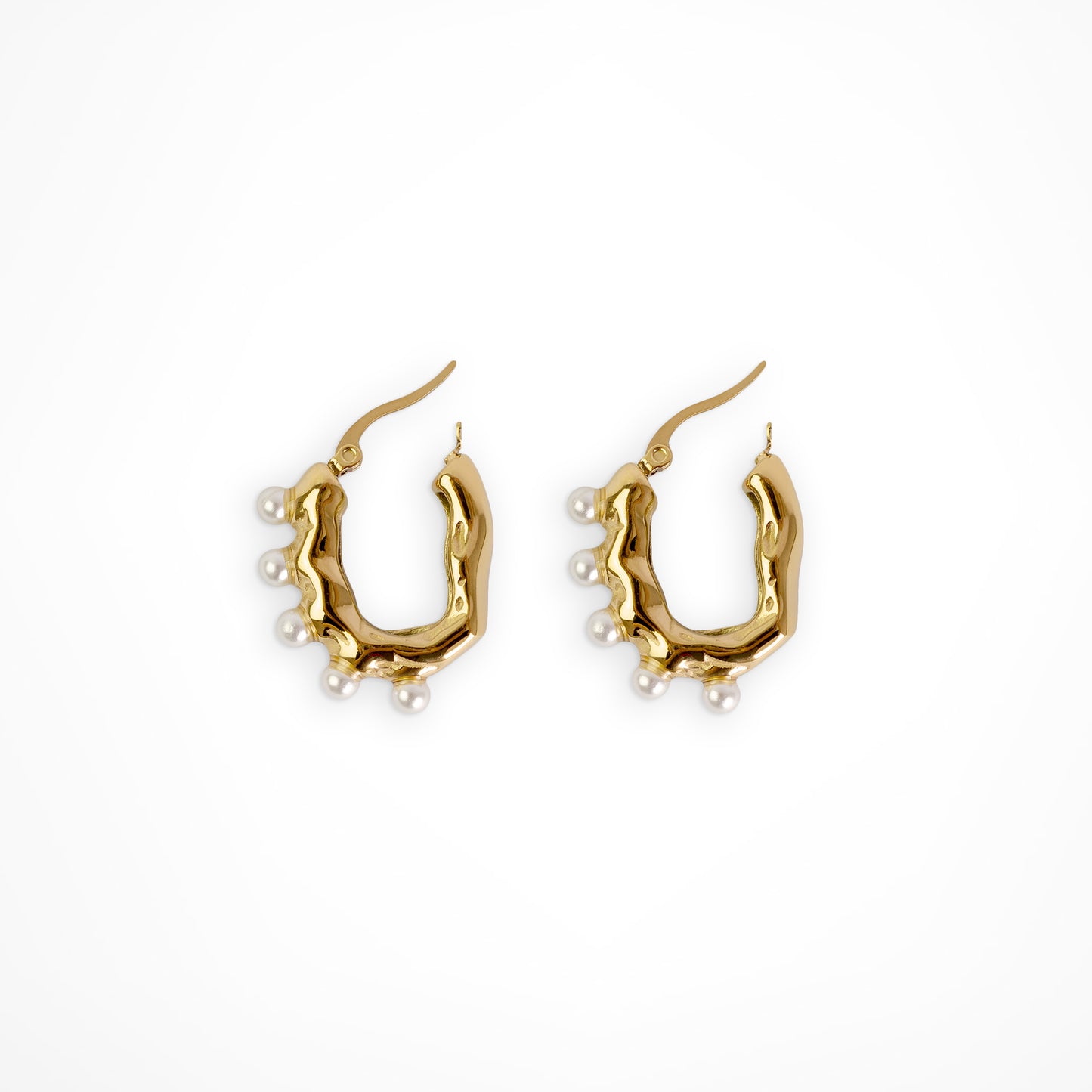 Alda Irregular Pearl Hoops