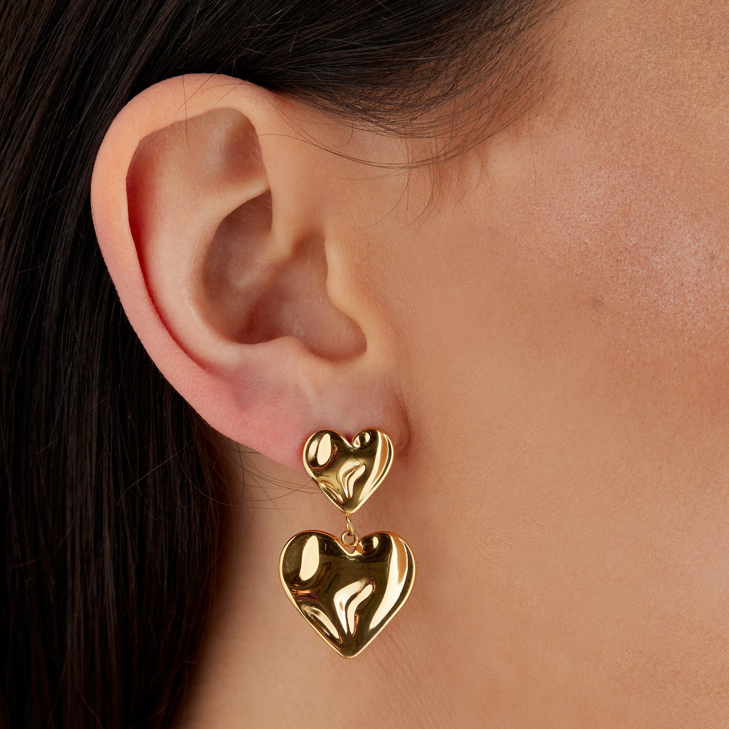 Amor Dangly Heart Earrings