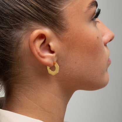Bianca geometric hoop earrings
