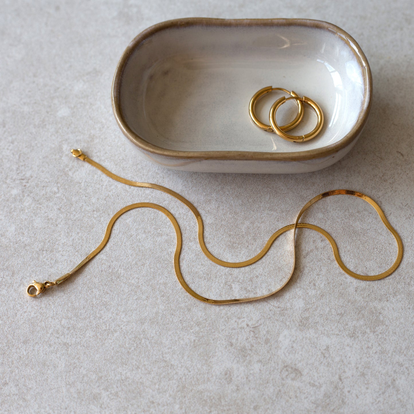 Fine Flat Snake Chain Necklace