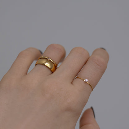 Wide Stackable Band Ring